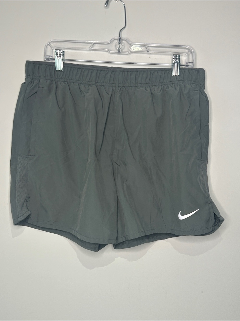 Nike Light Gray Dri-FIT Shorts with Black Drawstring